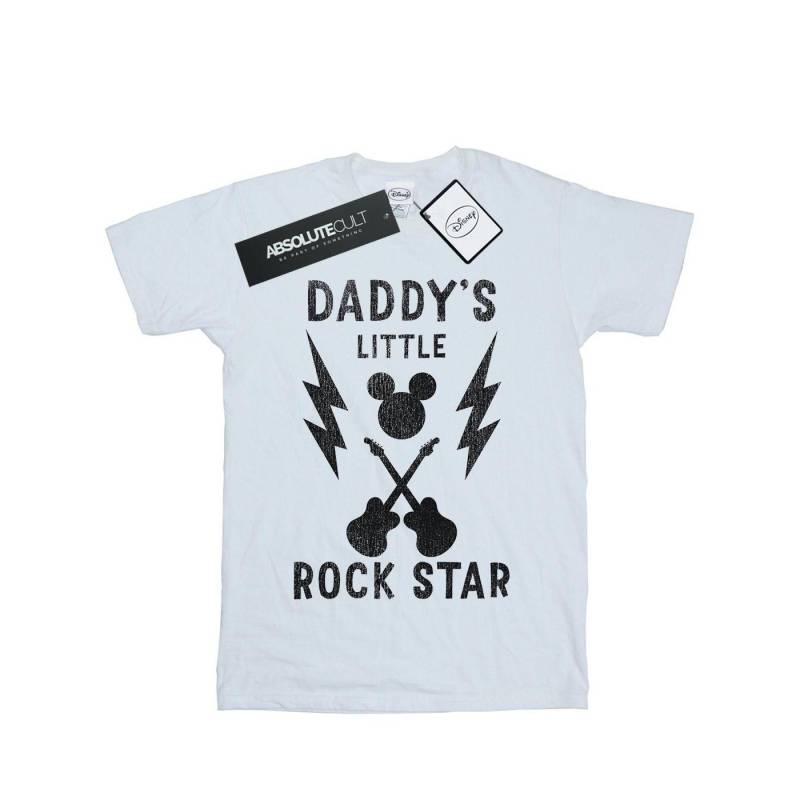 Mickey Mouse Daddy's Rock Star Tshirt Damen Weiss S von Disney