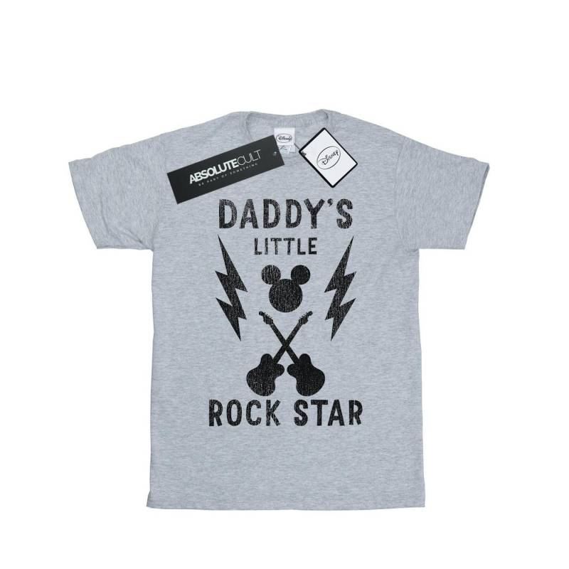 Mickey Mouse Daddy's Rock Star Tshirt Mädchen Grau 128 von Disney