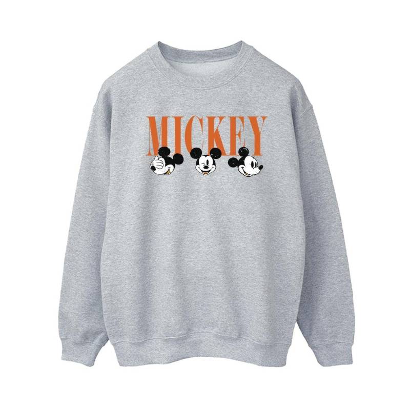 Mickey Mouse Faces Sweatshirt Damen Grau XXL von Disney