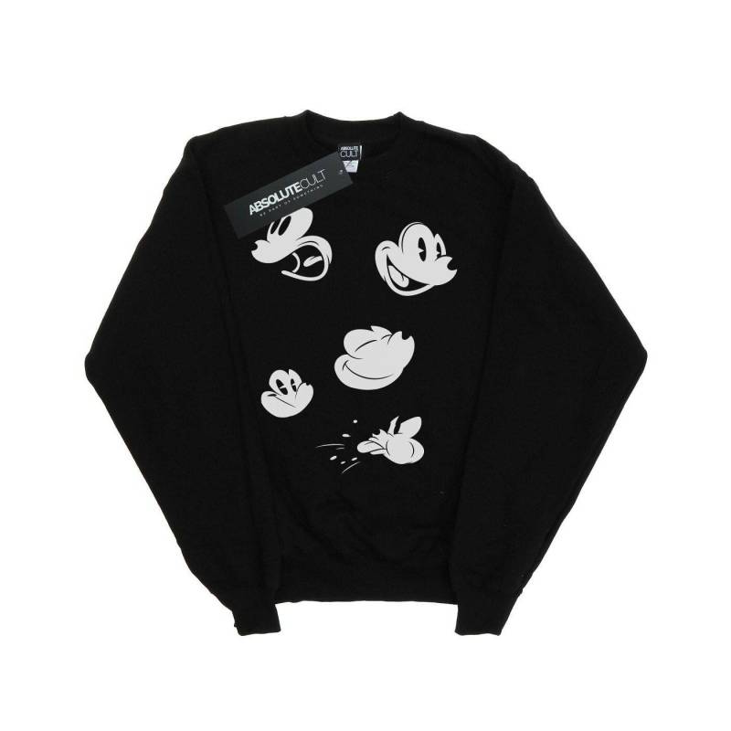 Mickey Mouse Faces Sweatshirt Mädchen Schwarz 116 von Disney