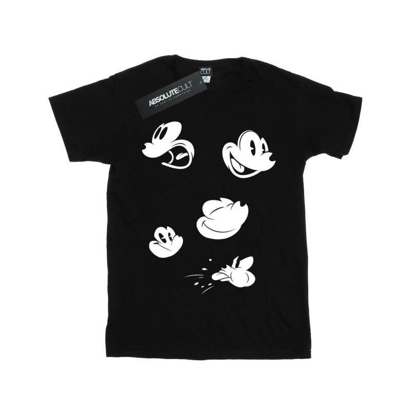 Mickey Mouse Faces Tshirt Damen Schwarz M von Disney