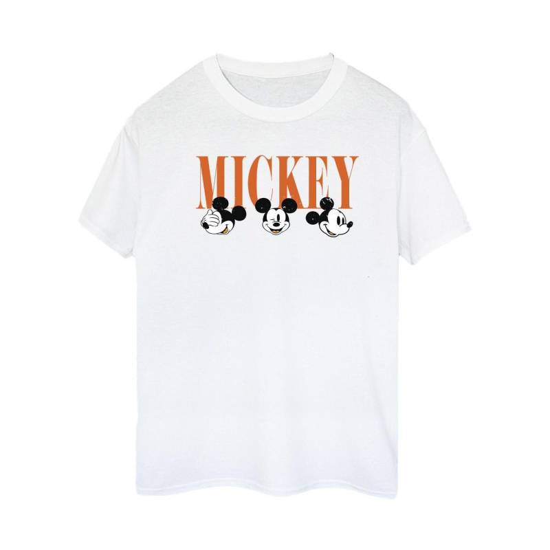 Mickey Mouse Faces Tshirt Damen Weiss L von Disney