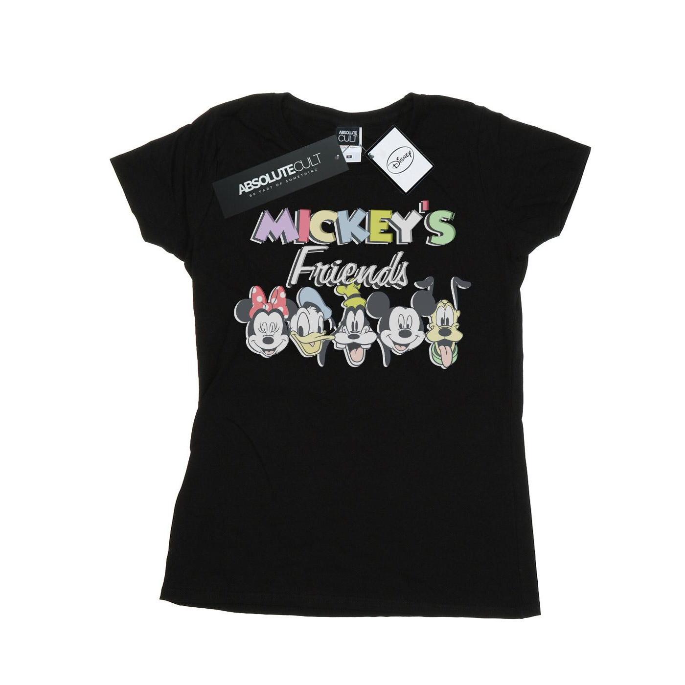 Mickey Mouse Friends Faded Nostalgia Tshirt Damen Schwarz XXL von Disney