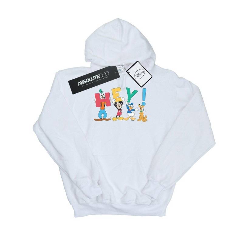 Mickey Mouse Friends Hey Kapuzenpullover Unisex Weiss 152-158 von Disney