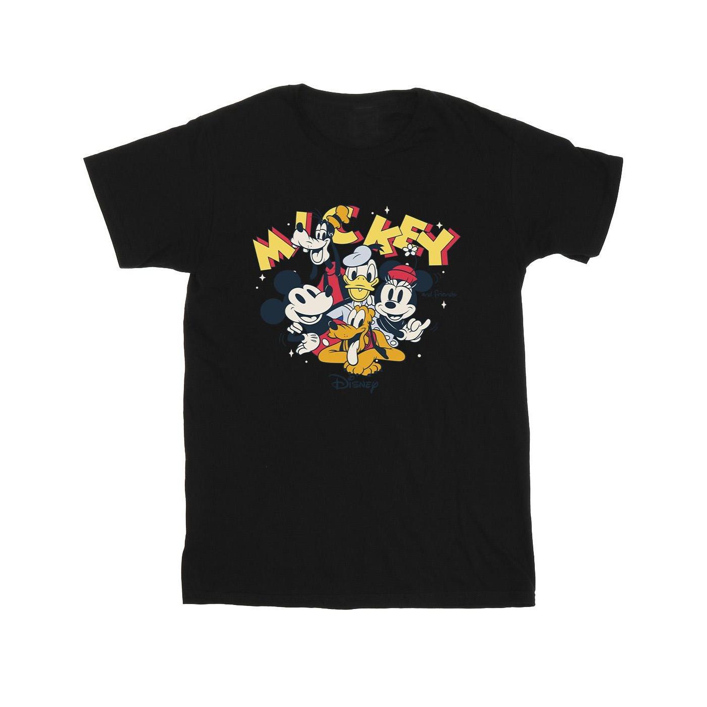 Mickey Mouse Group Tshirt Herren Schwarz 5XL von Disney
