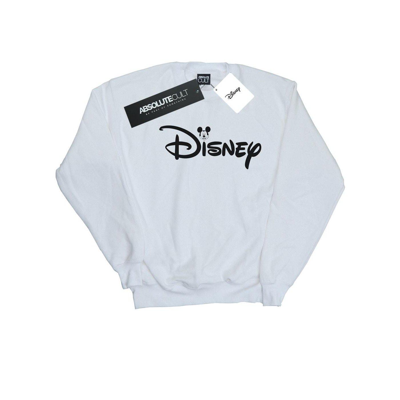 Mickey Mouse Head Logo Sweatshirt Damen Weiss L von Disney