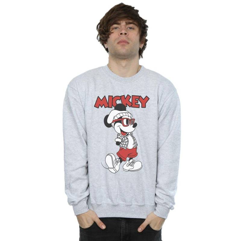 Mickey Mouse Hipster Sweatshirt Herren Grau M von Disney