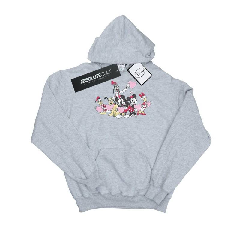 Mickey Mouse Love Friends Kapuzenpullover Damen Grau L von Disney