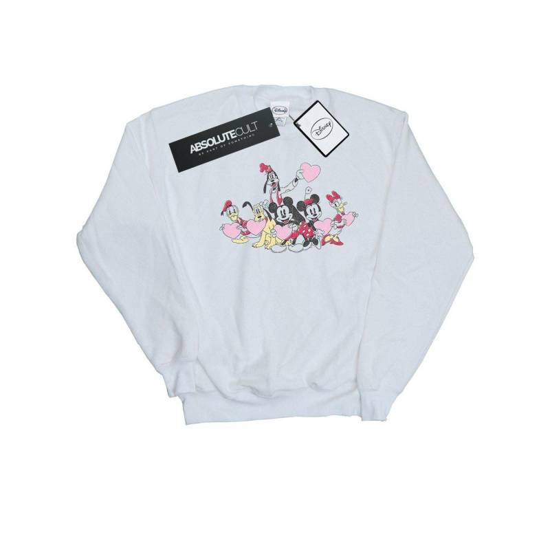 Mickey Mouse Love Friends Sweatshirt Damen Weiss XL von Disney