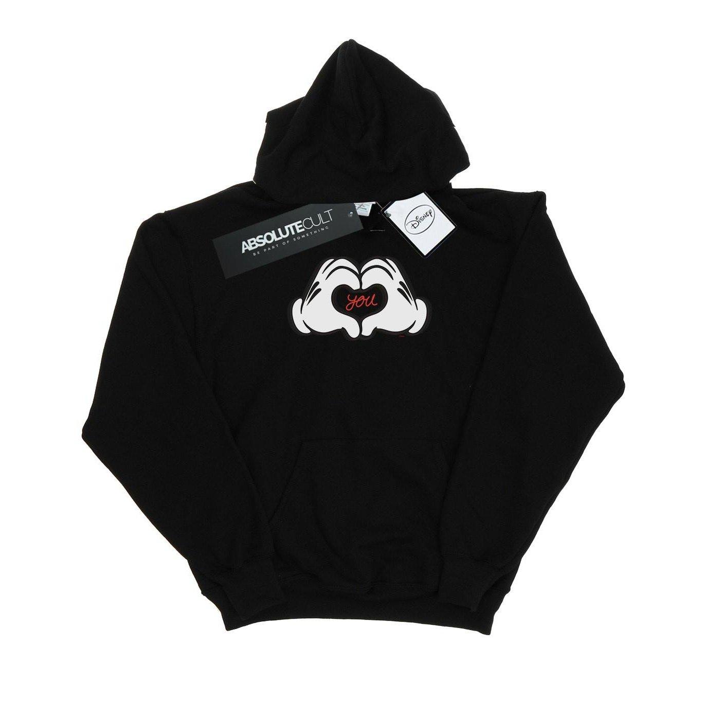 Mickey Mouse Loves You Kapuzenpullover Jungen Schwarz 140/146 von Disney