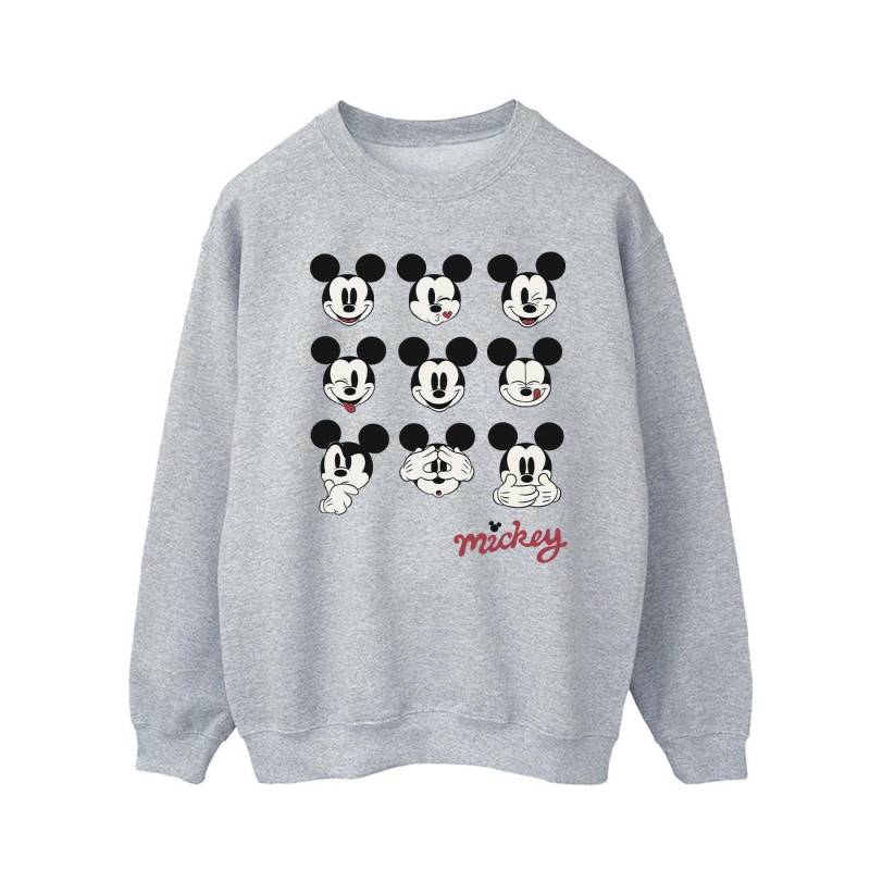 Mickey Mouse Many Faces Sweatshirt Herren Grau L von Disney