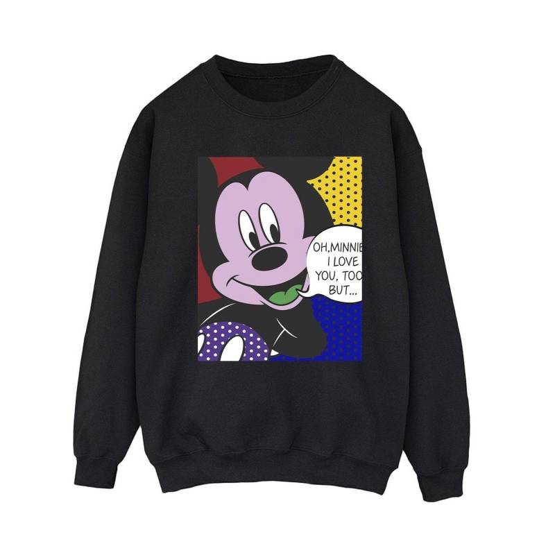 Mickey Mouse Oh Minnie Pop Art Sweatshirt Damen Schwarz XXL von Disney