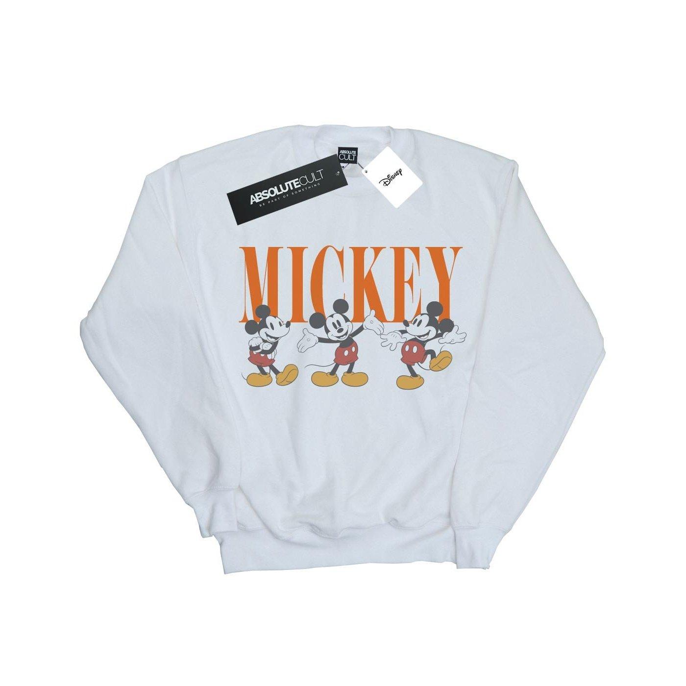 Mickey Mouse Poses Sweatshirt Damen Weiss L von Disney