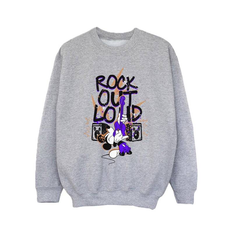 Mickey Mouse Rock Out Loud Sweatshirt Mädchen Grau 152-158 von Disney