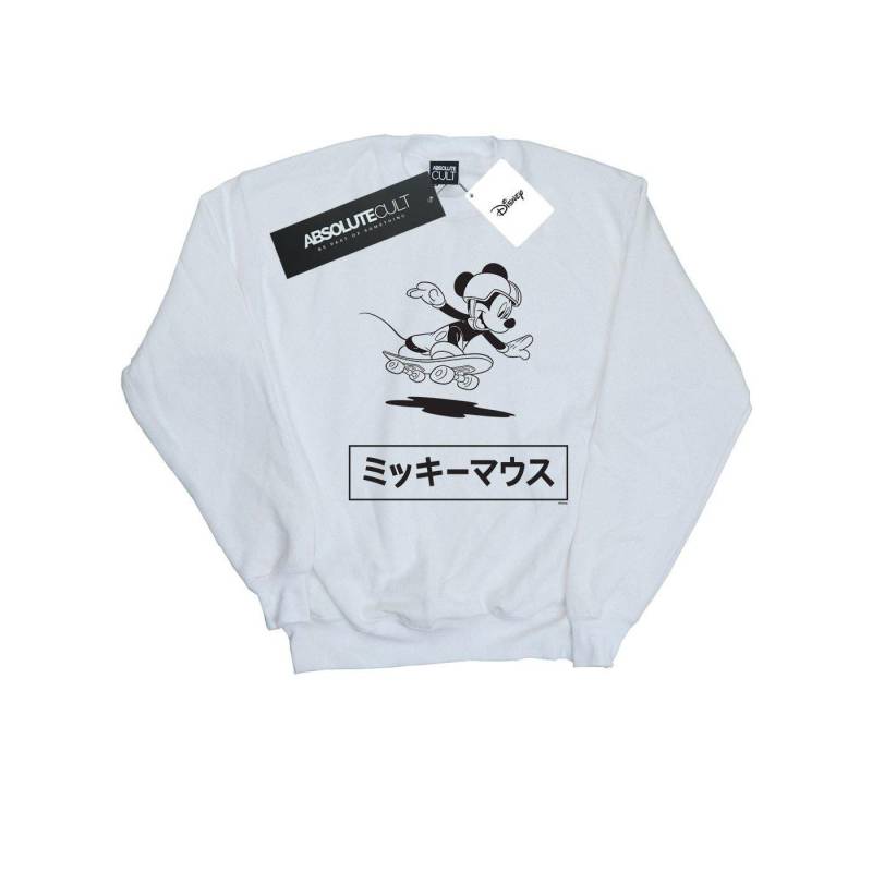 Mickey Mouse Skating Sweatshirt Damen Weiss M von Disney