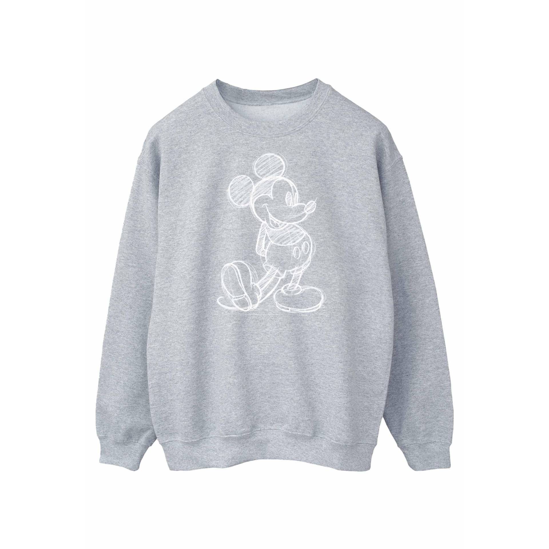 Mickey Mouse Sketch Kick Sweatshirt Herren Grau M von Disney