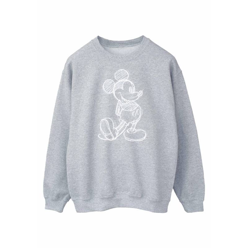 Mickey Mouse Sketch Kick Sweatshirt Herren Grau M von Disney