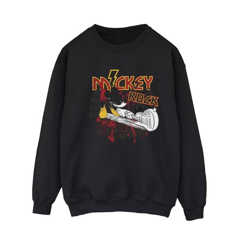 Mickey Mouse Smash Guitar Rock Sweatshirt Damen Schwarz XXL von Disney