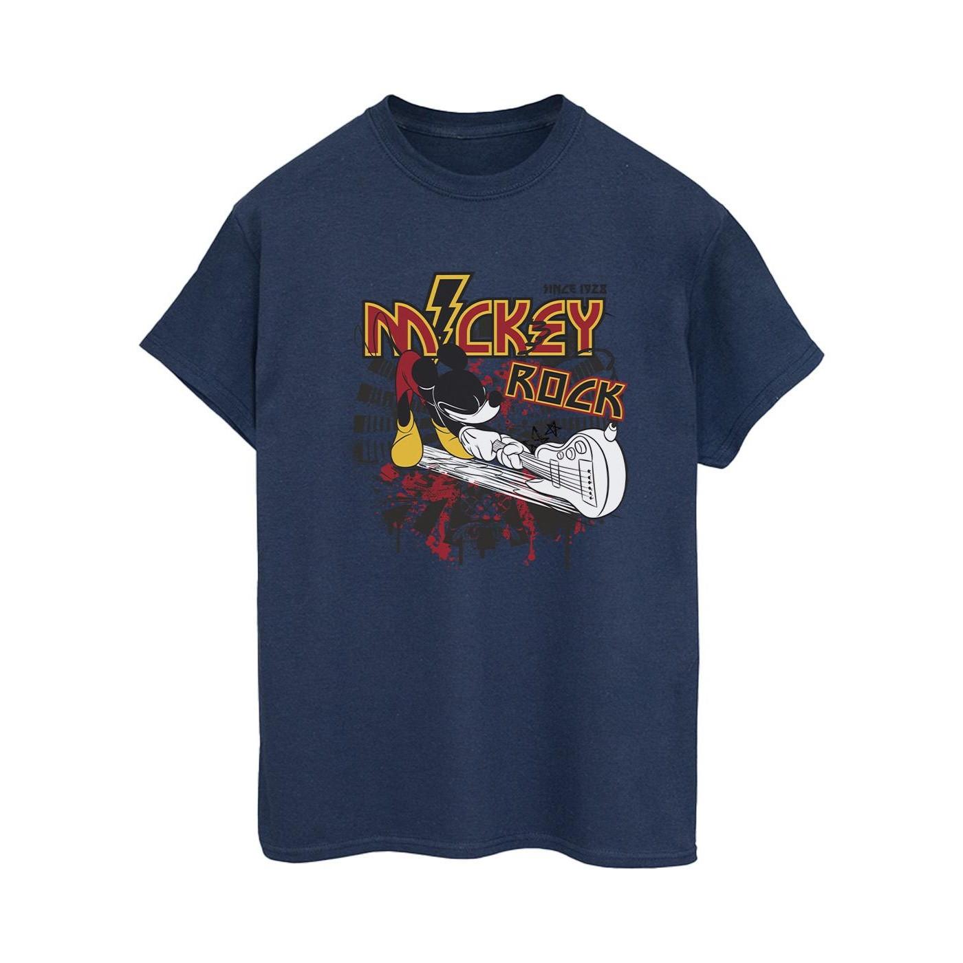 Mickey Mouse Smash Guitar Rock Tshirt Damen Marine L von Disney