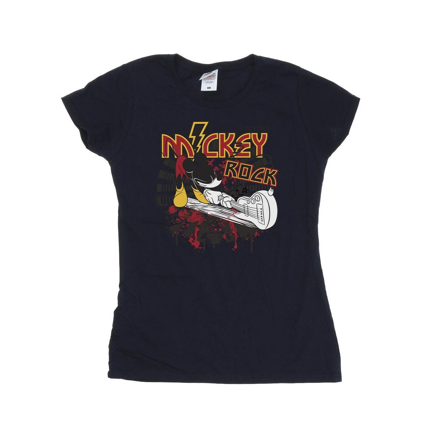 Mickey Mouse Smash Guitar Rock Tshirt Damen Marine M von Disney