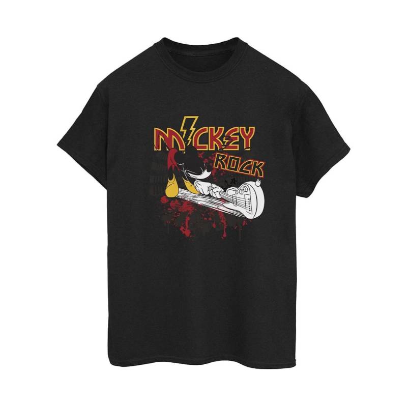 Mickey Mouse Smash Guitar Rock Tshirt Damen Schwarz L von Disney