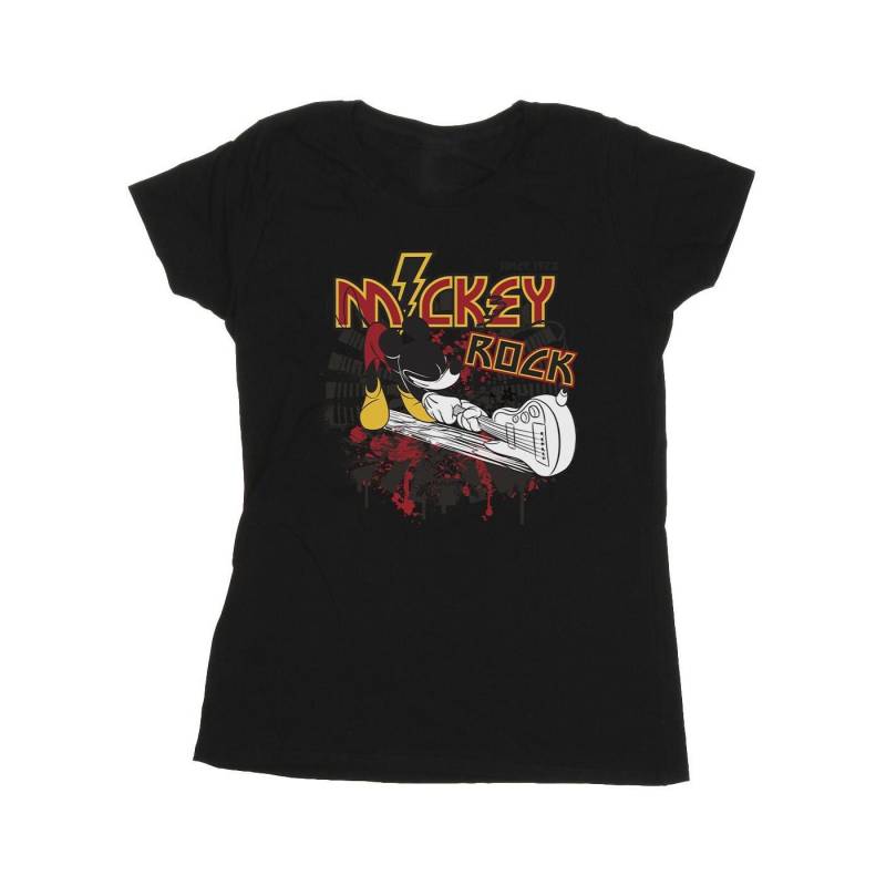 Mickey Mouse Smash Guitar Rock Tshirt Damen Schwarz L von Disney