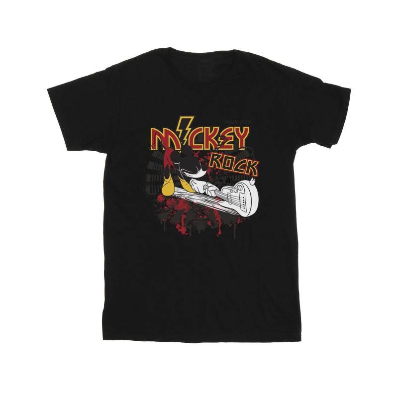 Mickey Mouse Smash Guitar Rock Tshirt Mädchen Schwarz 104 von Disney