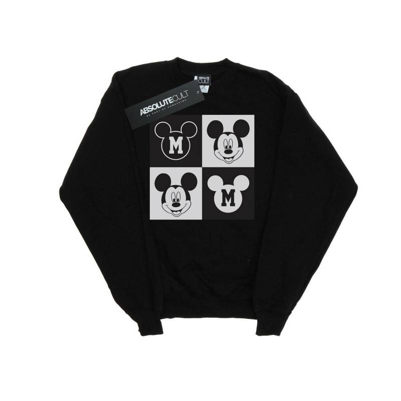 Mickey Mouse Smiling Squares Sweatshirt Mädchen Schwarz 140/146 von Disney