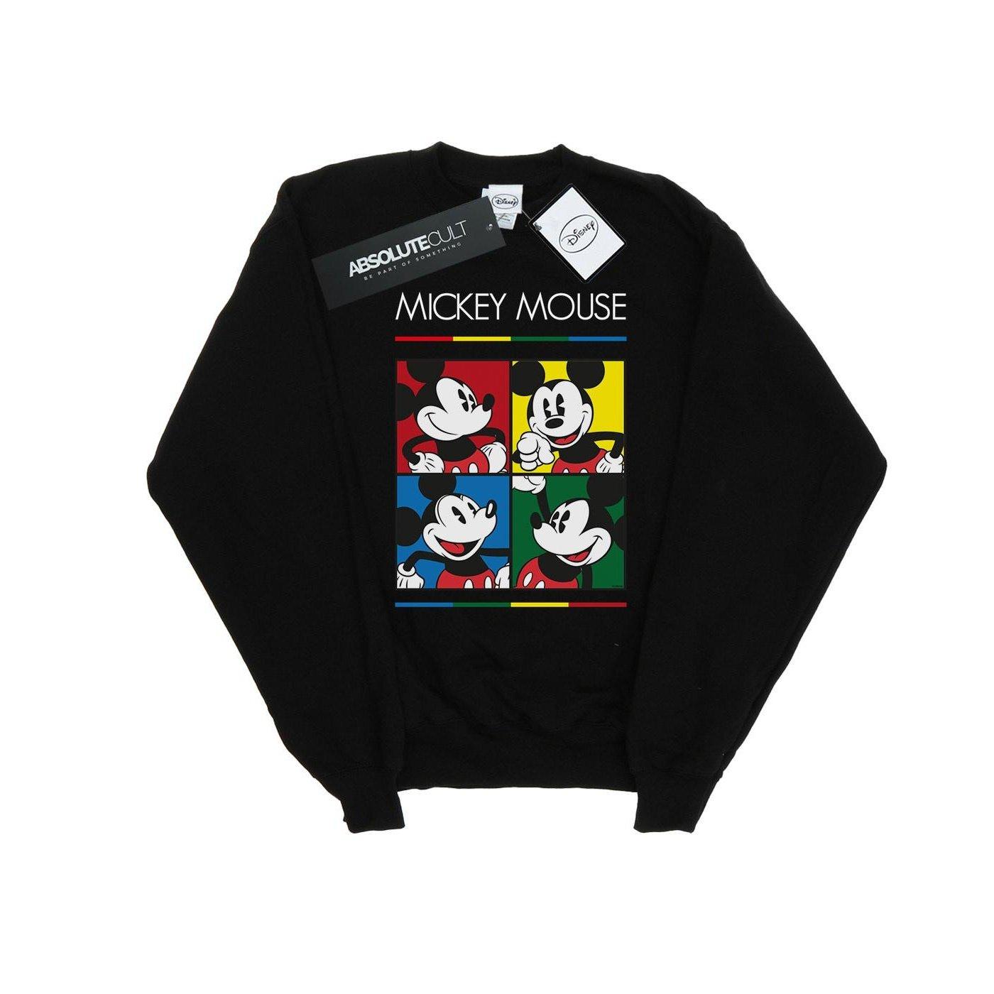 Mickey Mouse Square Colour Sweatshirt Damen Schwarz XL von Disney