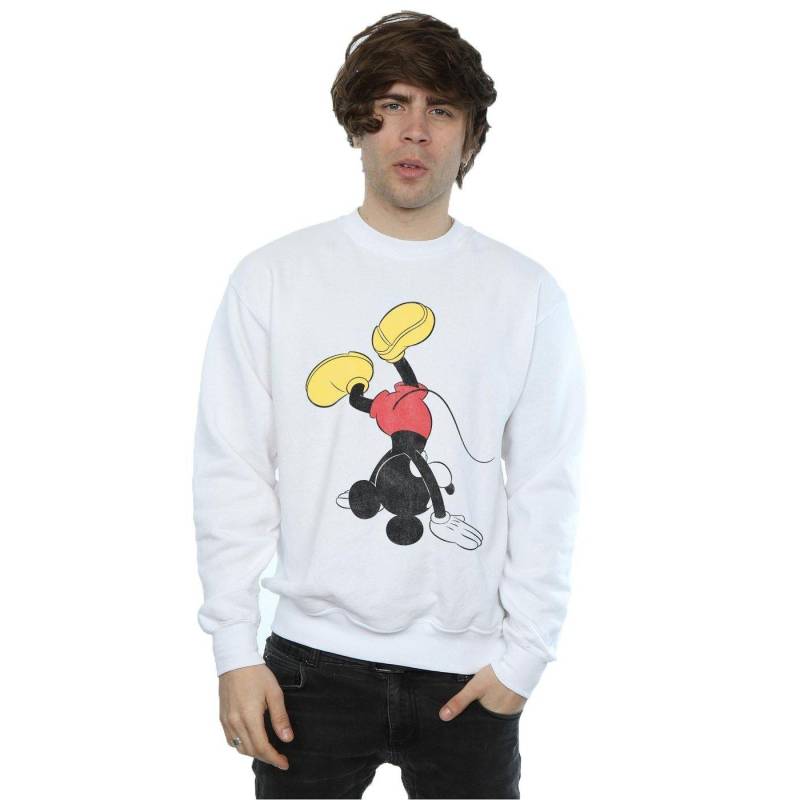 Mickey Mouse Upside Down Sweatshirt Herren Weiss M von Disney