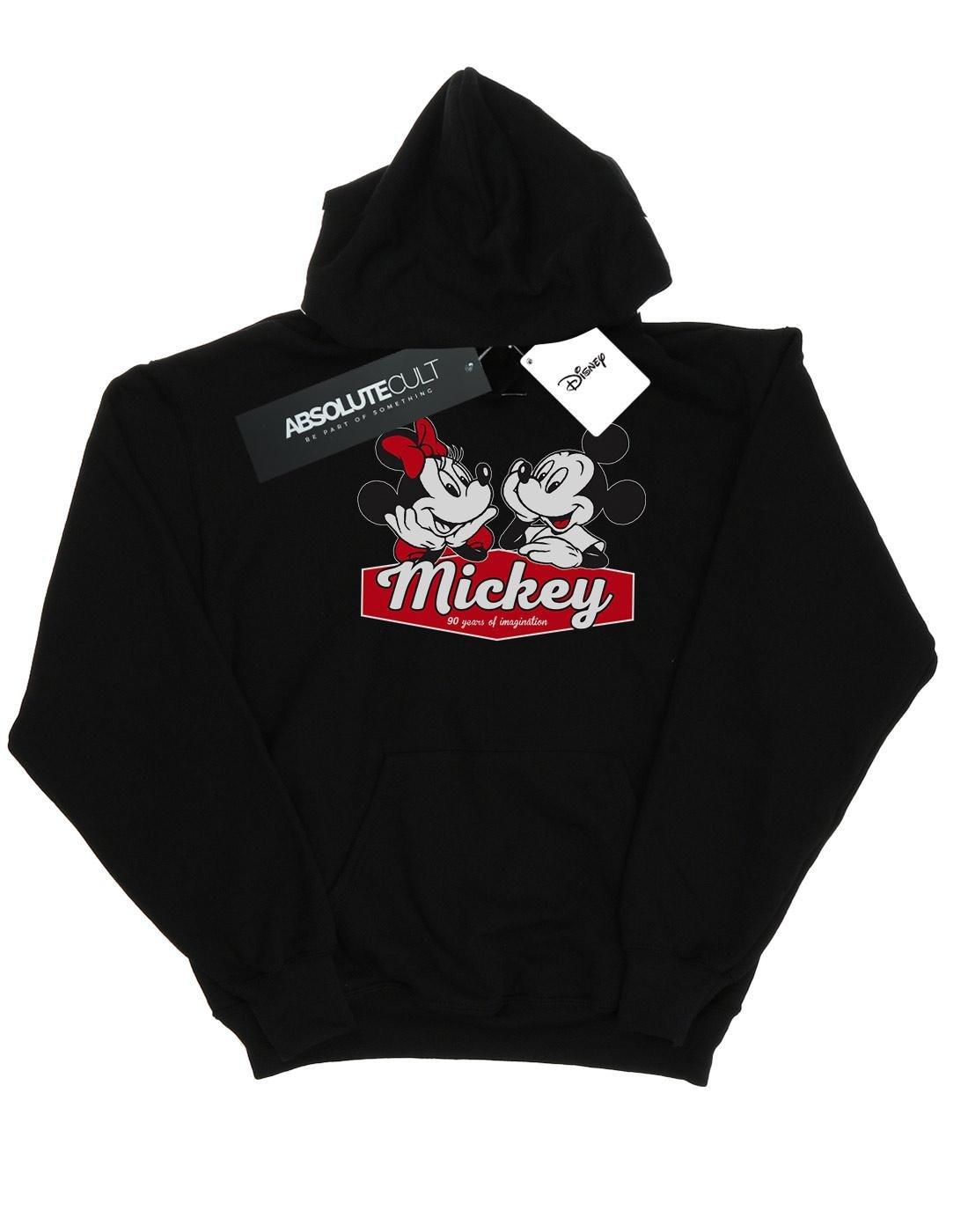 Mickie And Minnie 90 Years Kapuzenpullover Damen Schwarz L von Disney