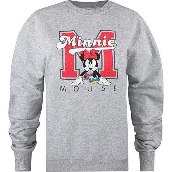 Sport Sweatshirt Rundhalsausschnitt Damen Grau L von Disney