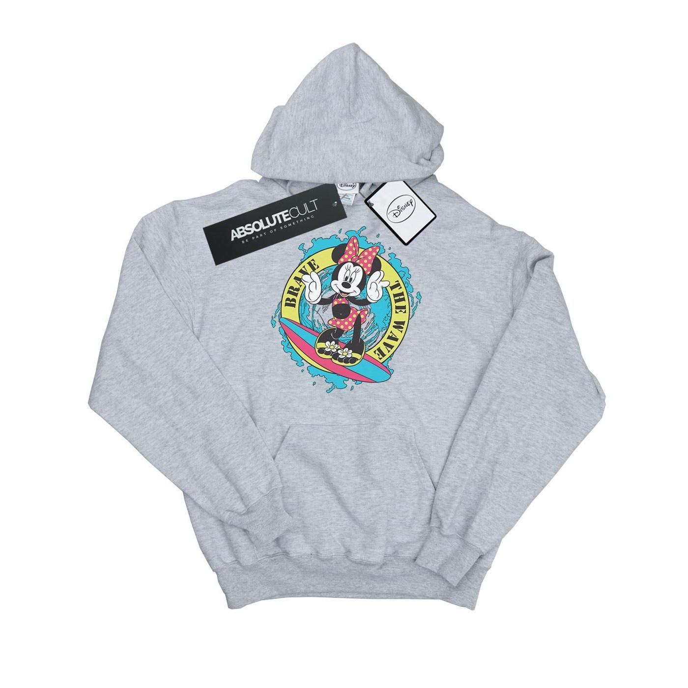 Minnie Mouse Brave The Wave Kapuzenpullover Mädchen Grau 128 von Disney