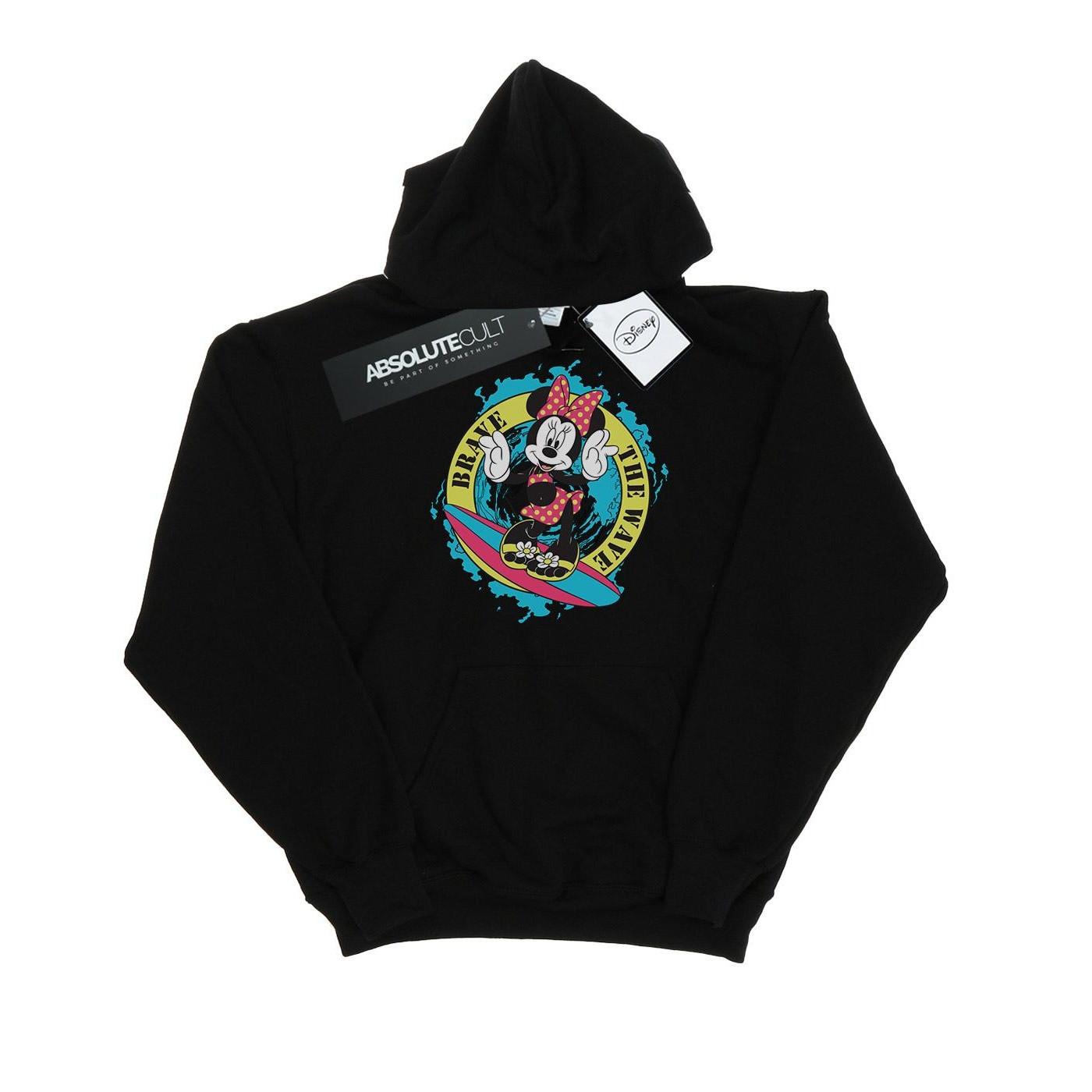 Minnie Mouse Brave The Wave Kapuzenpullover Mädchen Schwarz 128 von Disney