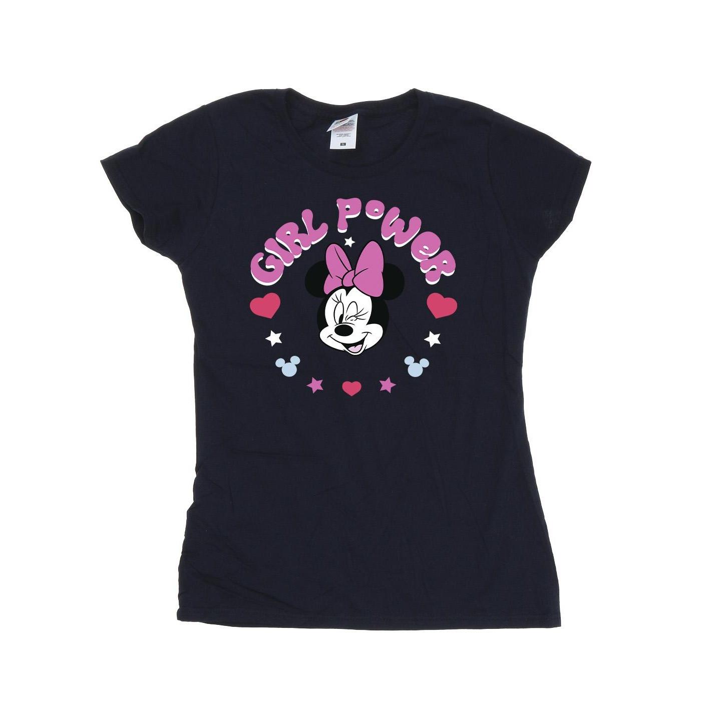 Minnie Mouse Girl Power Tshirt Damen Marine L von Disney