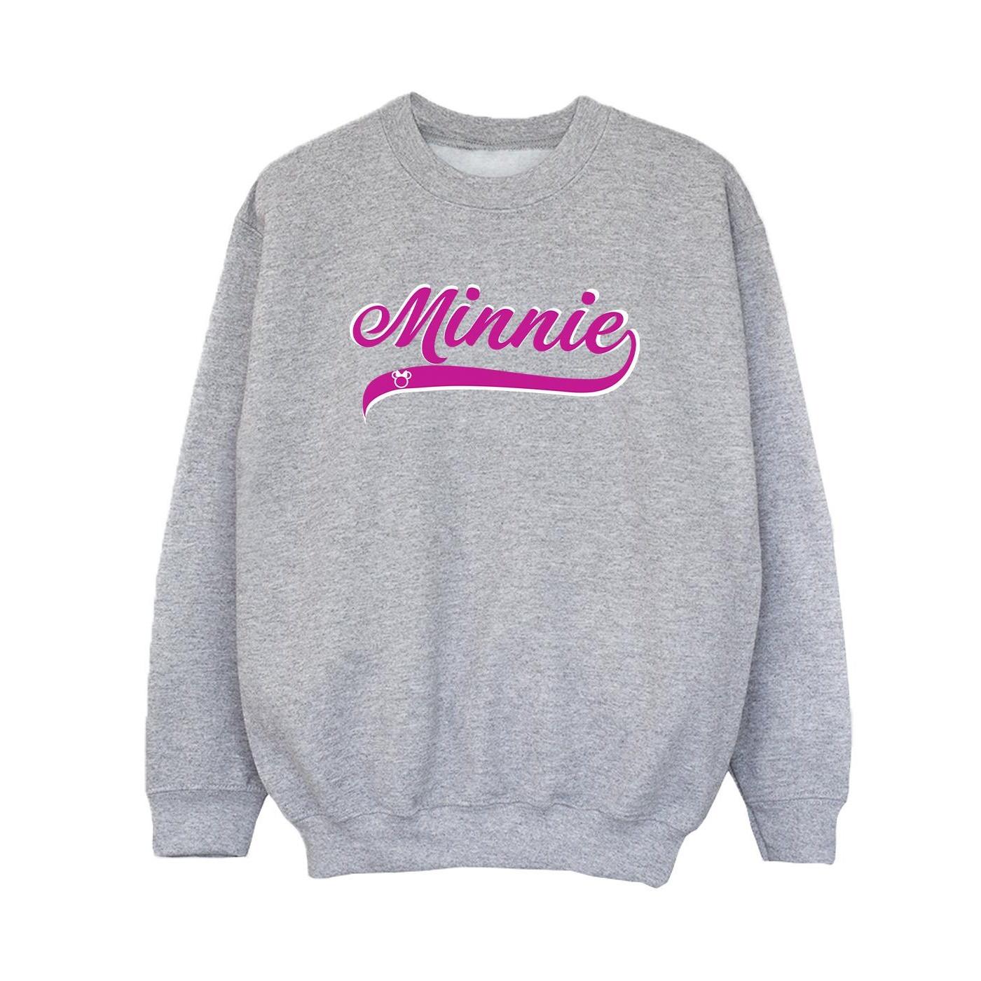 Minnie Mouse Logo Sweatshirt Jungen Grau 128 von Disney