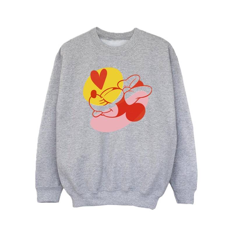 Minnie Mouse Tongue Heart Sweatshirt Unisex Grau 104 von Disney