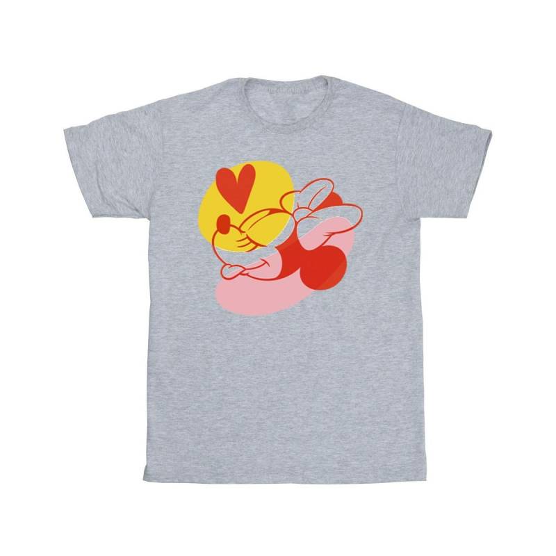 Minnie Mouse Tongue Heart Tshirt Mädchen Grau 152-158 von Disney