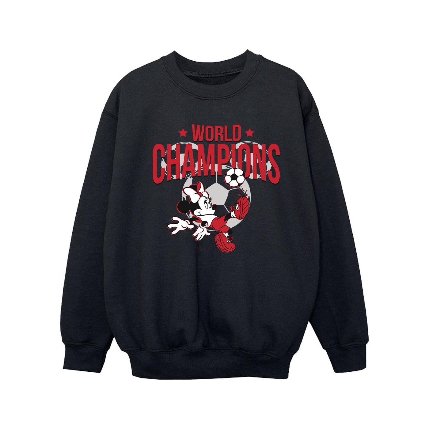 Minnie Mouse World Champions Sweatshirt Unisex Schwarz 104 von Disney