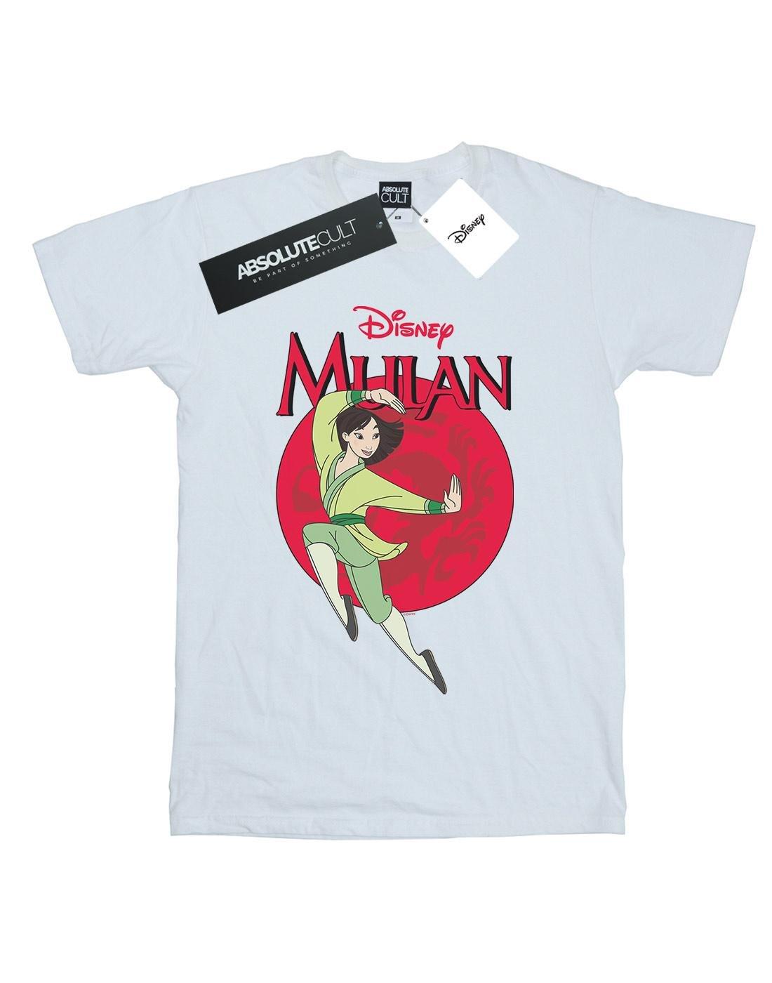 Mulan Dragon Circle Tshirt Damen Weiss M von Disney