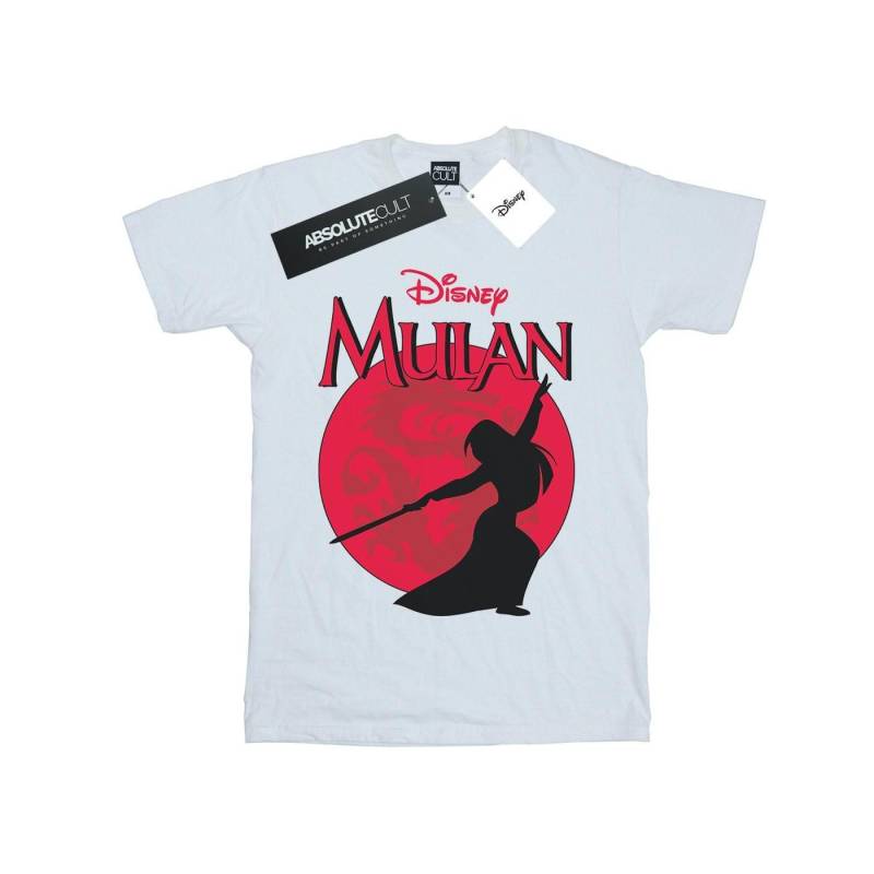 Mulan Dragon Silhouette Tshirt Damen Weiss 5XL von Disney