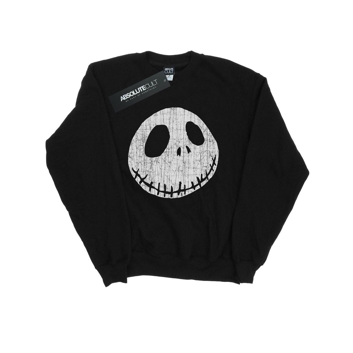 Nightmare Before Christmas Jack Cracked Face Sweatshirt Herren Schwarz S von Disney