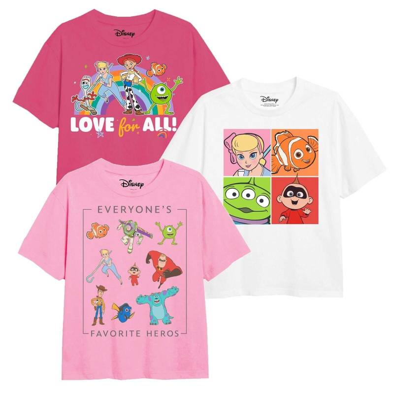 Pixer All Time Favourites Tshirt (3erpack) Mädchen Multicolor 104 von Disney