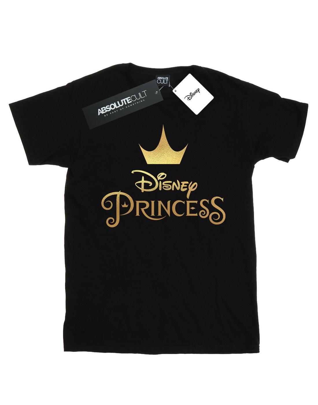 Princess Crown Logo Tshirt Damen Schwarz 5XL von Disney