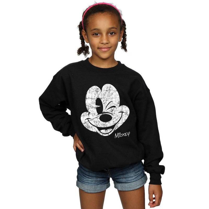 Sweatshirt Mädchen Schwarz 128 von Disney