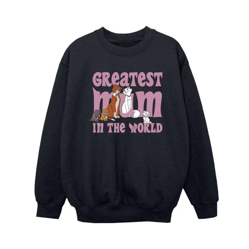 The Aristocats Greatest Mum Sweatshirt Jungen Schwarz 128 von Disney