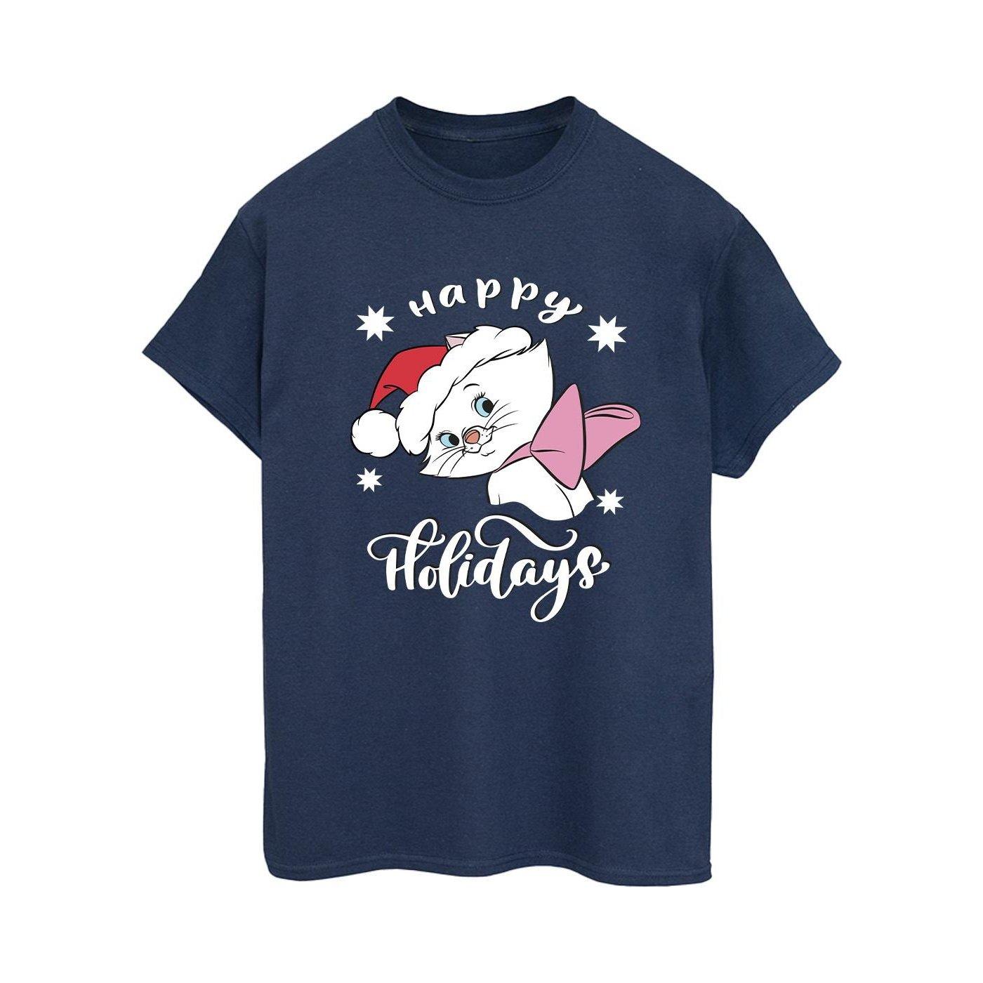 The Aristocats Happy Holidays Tshirt Damen Marine XL von Disney