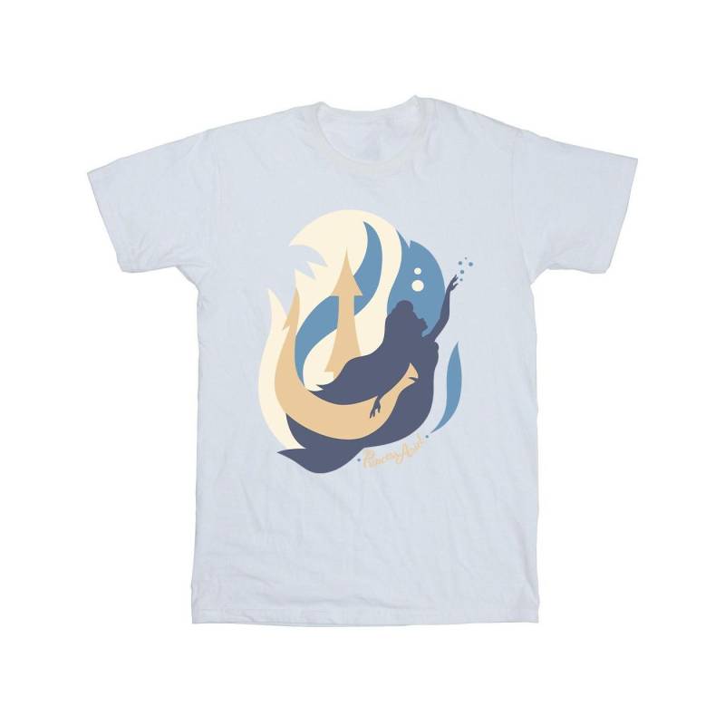 The Little Mermaid Colour Silhouettes Tshirt Mädchen Weiss 116 von Disney