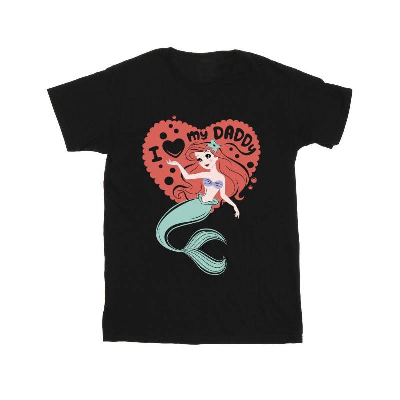 The Little Mermaid Love Daddy Tshirt Mädchen Schwarz 116 von Disney