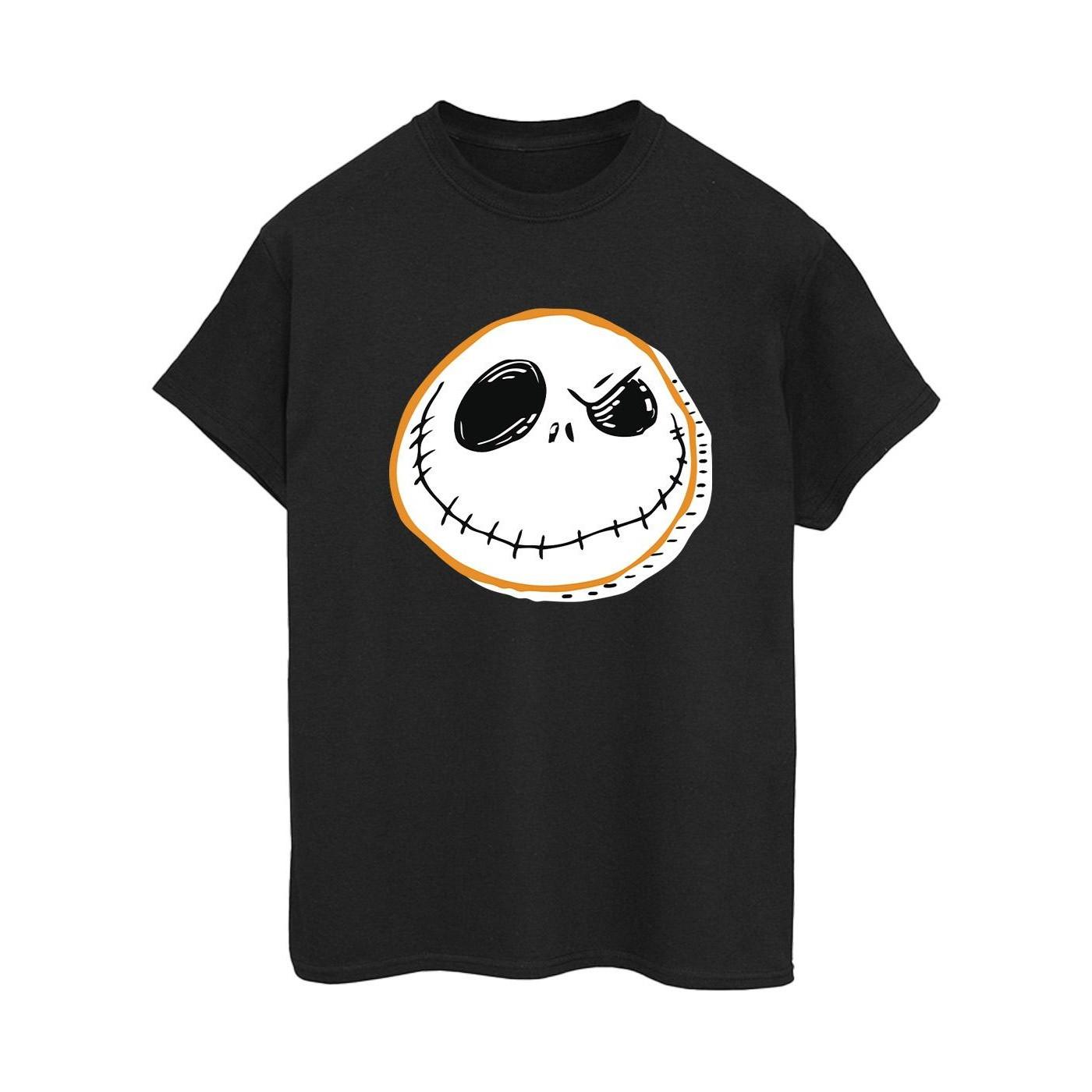 The Nightmare Before Christmas Jack Face Tshirt Damen Schwarz 3XL von Disney